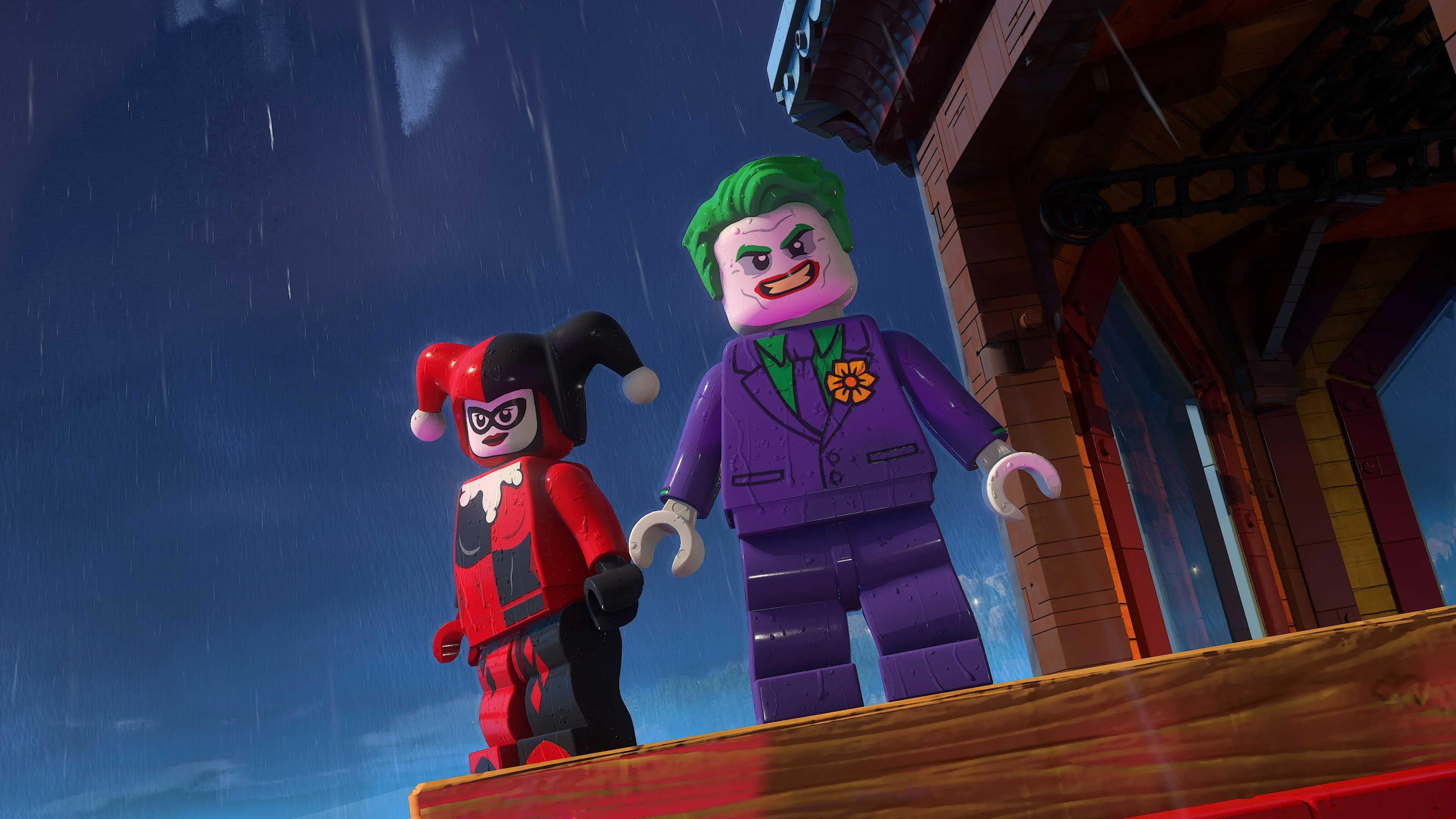 The Joker and Harley Quinn, playable via the Mayhem Collection DLC in LEGO Batman: Legacy of the Dark Knight